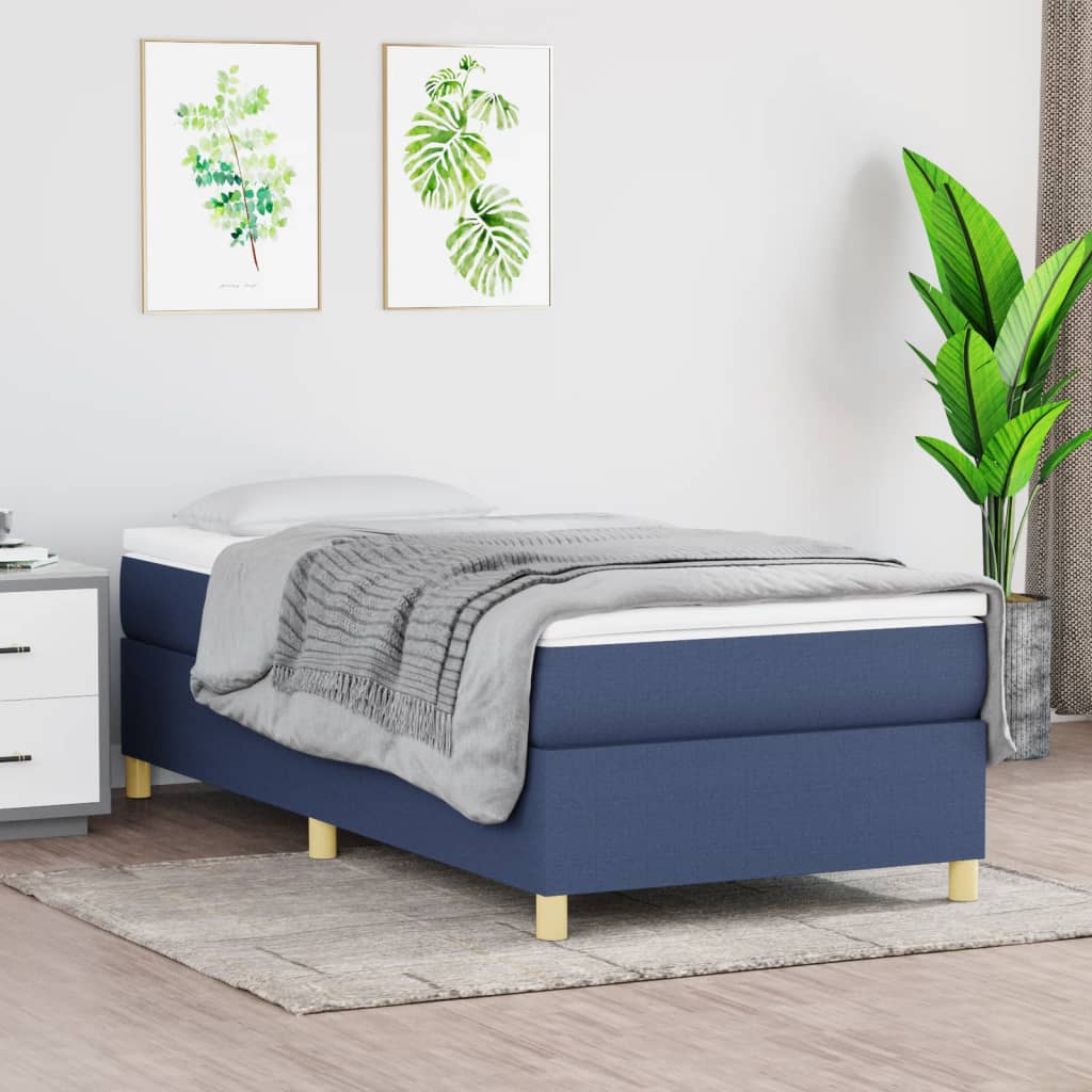 foto del prodotto giroletto a molle blu 100x200 cm in tessuto cod mxl 61113