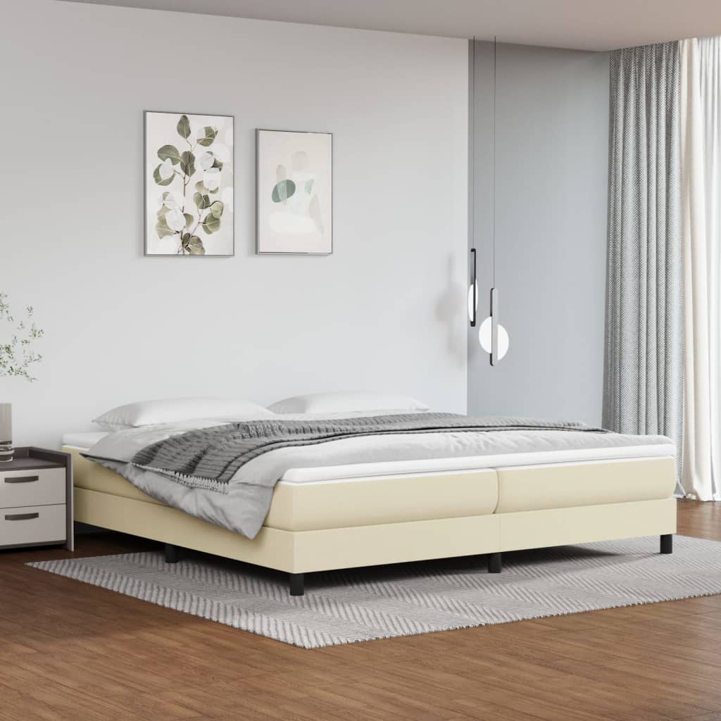 foto del prodotto giroletto a molle crema 200x200 cm in similpelle cod mxl 54432