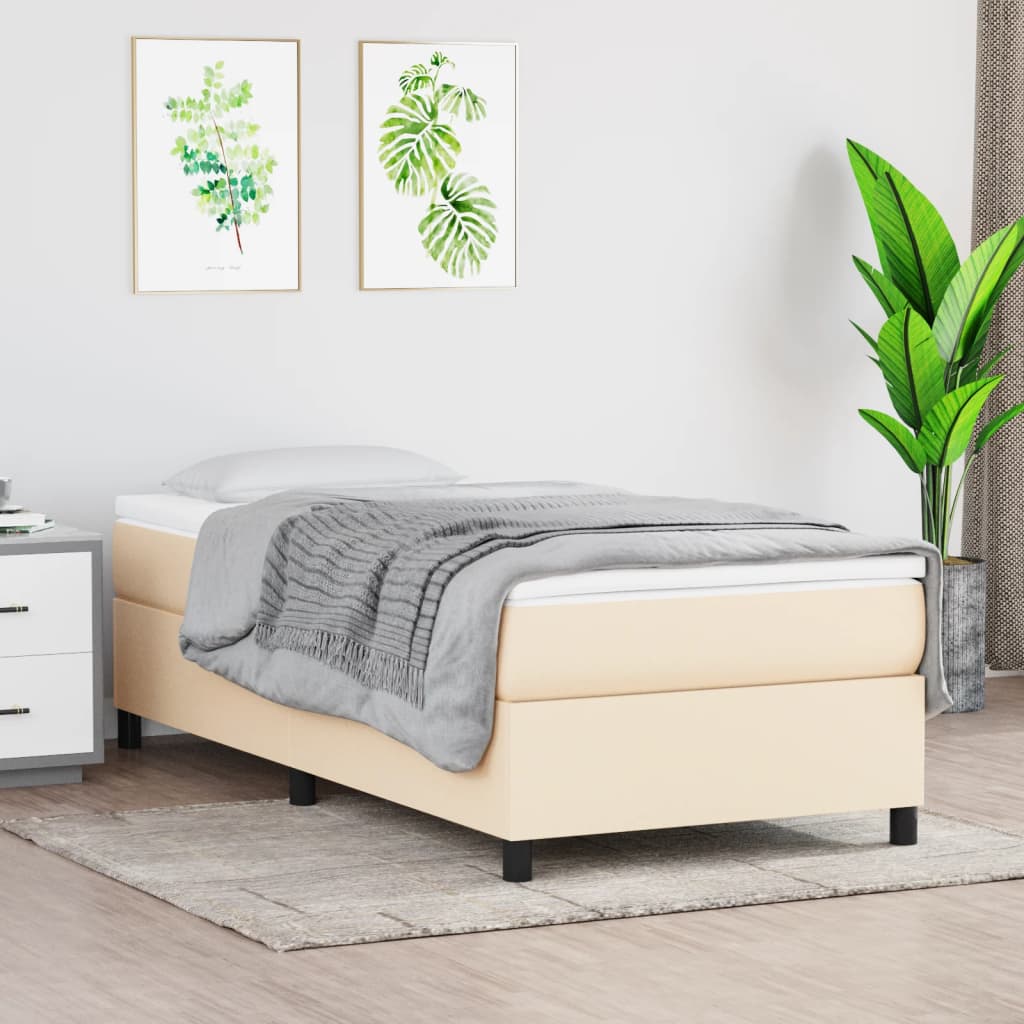 foto del prodotto giroletto a molle crema 90x190 cm in tessuto cod mxl 58662