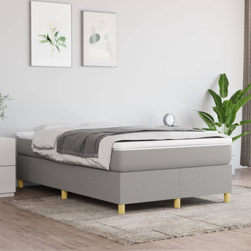 foto del prodotto giroletto a molle grigio chiaro 120x200 cm in tessuto cod mxl 46831