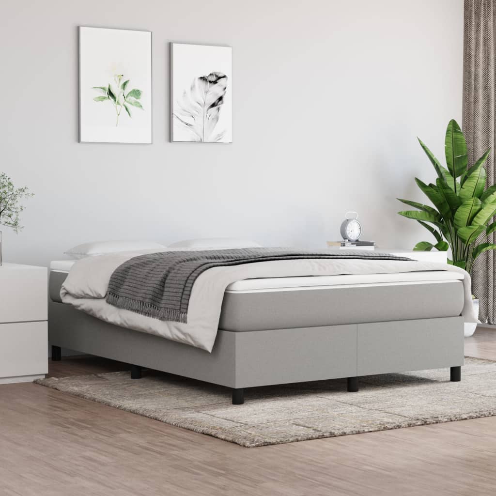 foto del prodotto giroletto a molle grigio chiaro 140x190 cm in tessuto cod mxl 35341