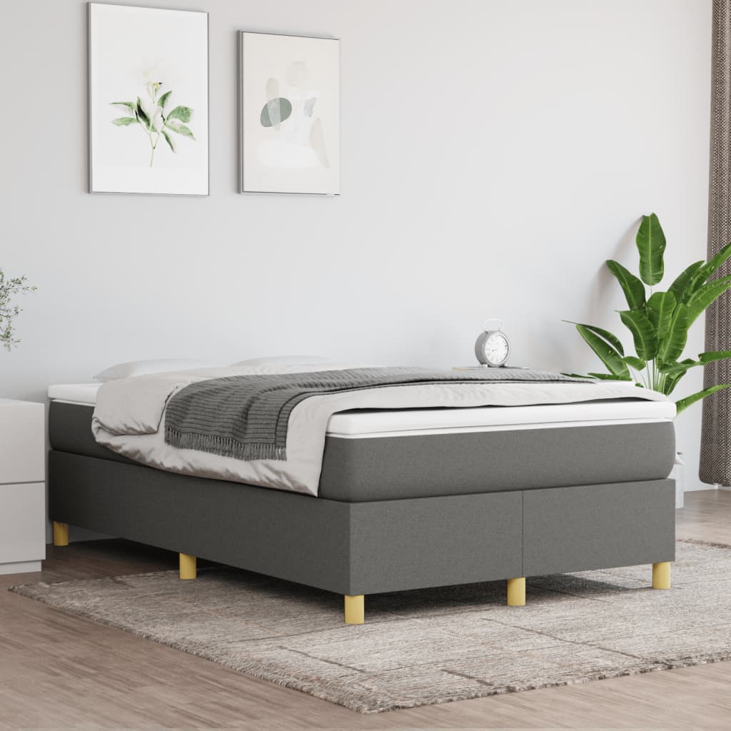 foto del prodotto giroletto a molle grigio scuro 120x200 cm in tessuto cod mxl 53638