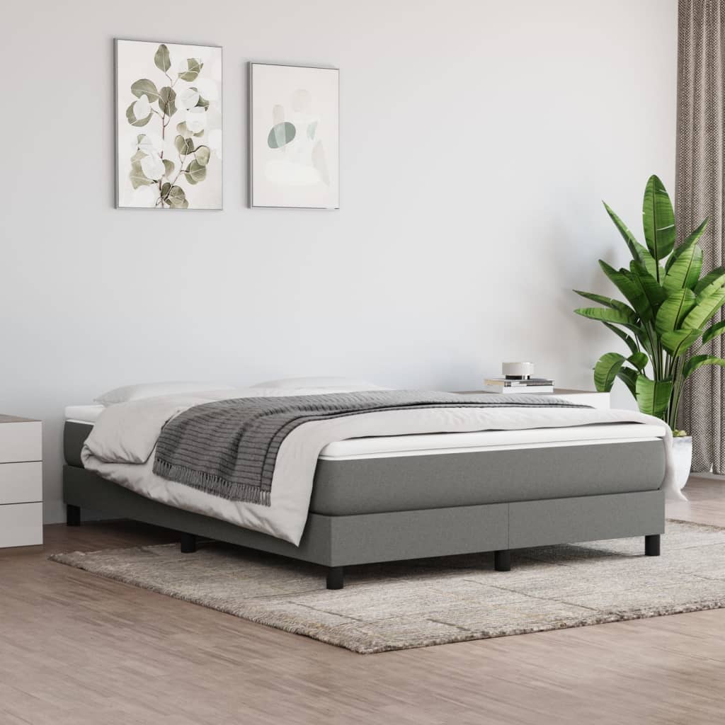 foto del prodotto giroletto a molle grigio scuro 140x190 cm in tessuto