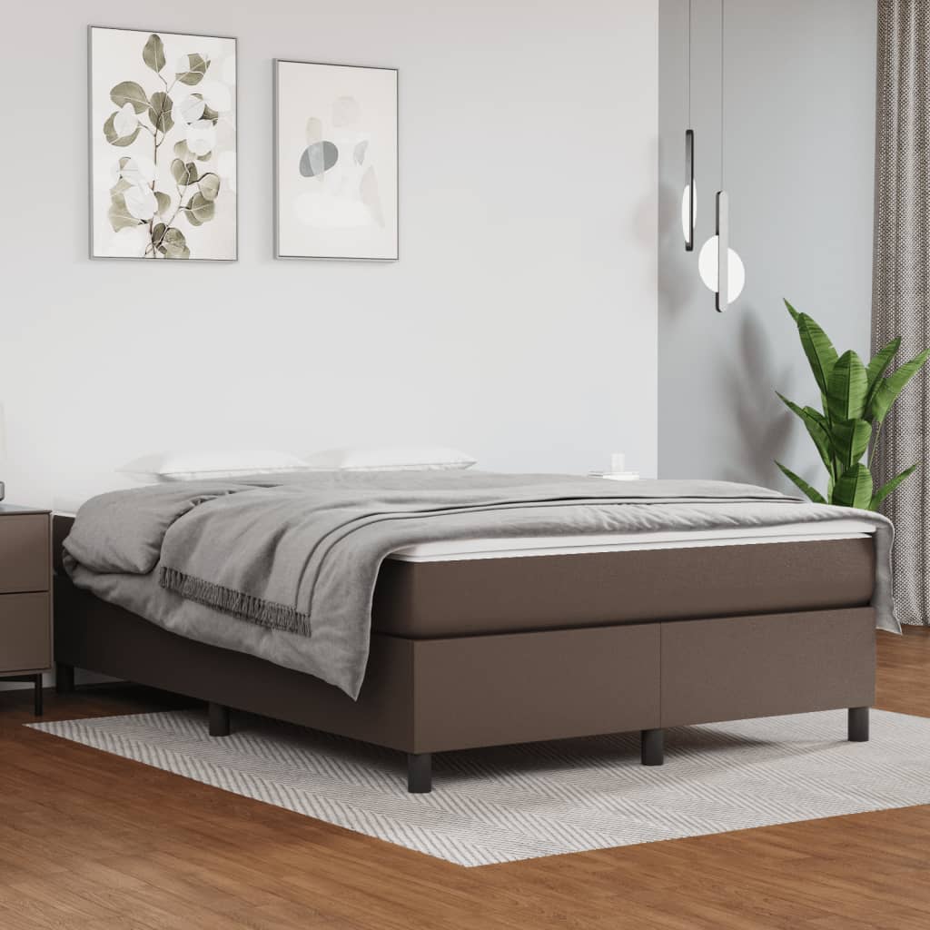 foto del prodotto giroletto a molle marrone 140x200 cm in similpelle cod mxl 64176