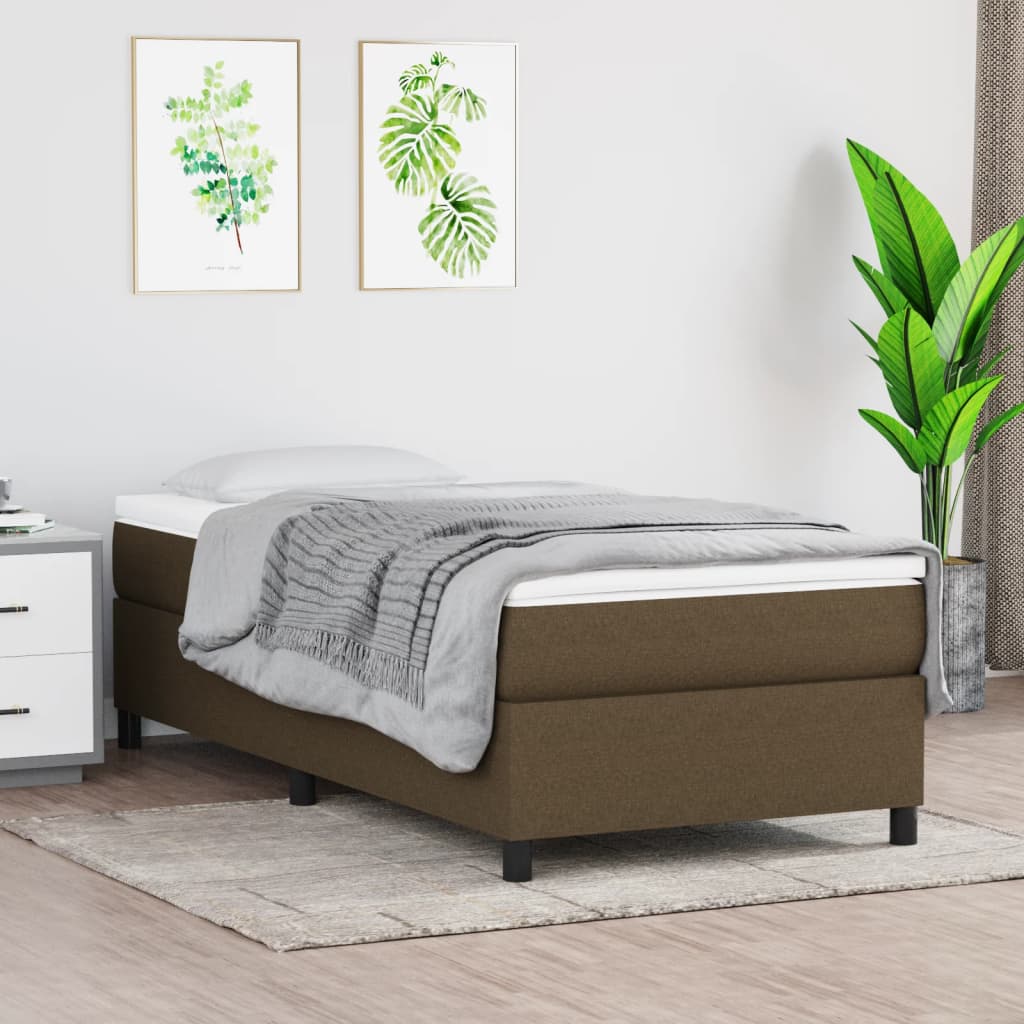 foto del prodotto giroletto a molle marrone scuro 80x200 cm in tessuto cod mxl 55932