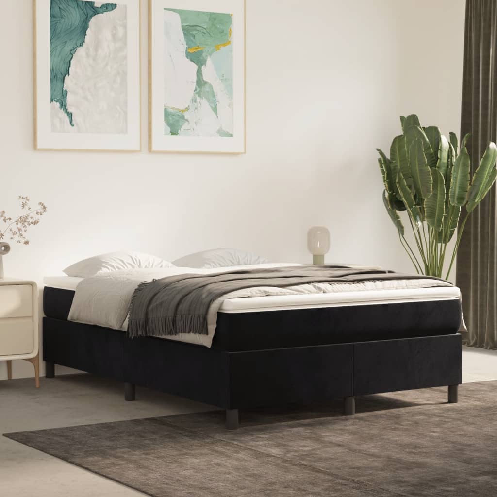 foto del prodotto giroletto a molle nero 140x190 cm in tessuto cod mxl 76654