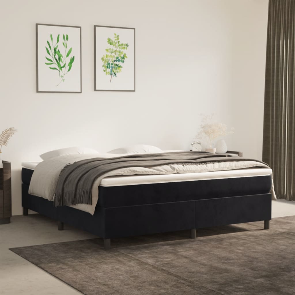 foto del prodotto giroletto a molle nero 160x200 cm in tessuto cod mxl 67593