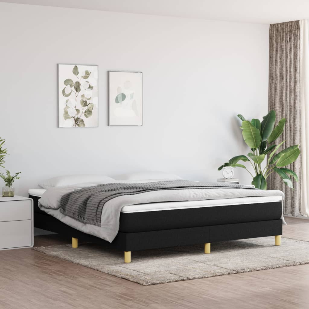 foto del prodotto giroletto a molle nero 180x200 cm in tessuto cod mxl 69452