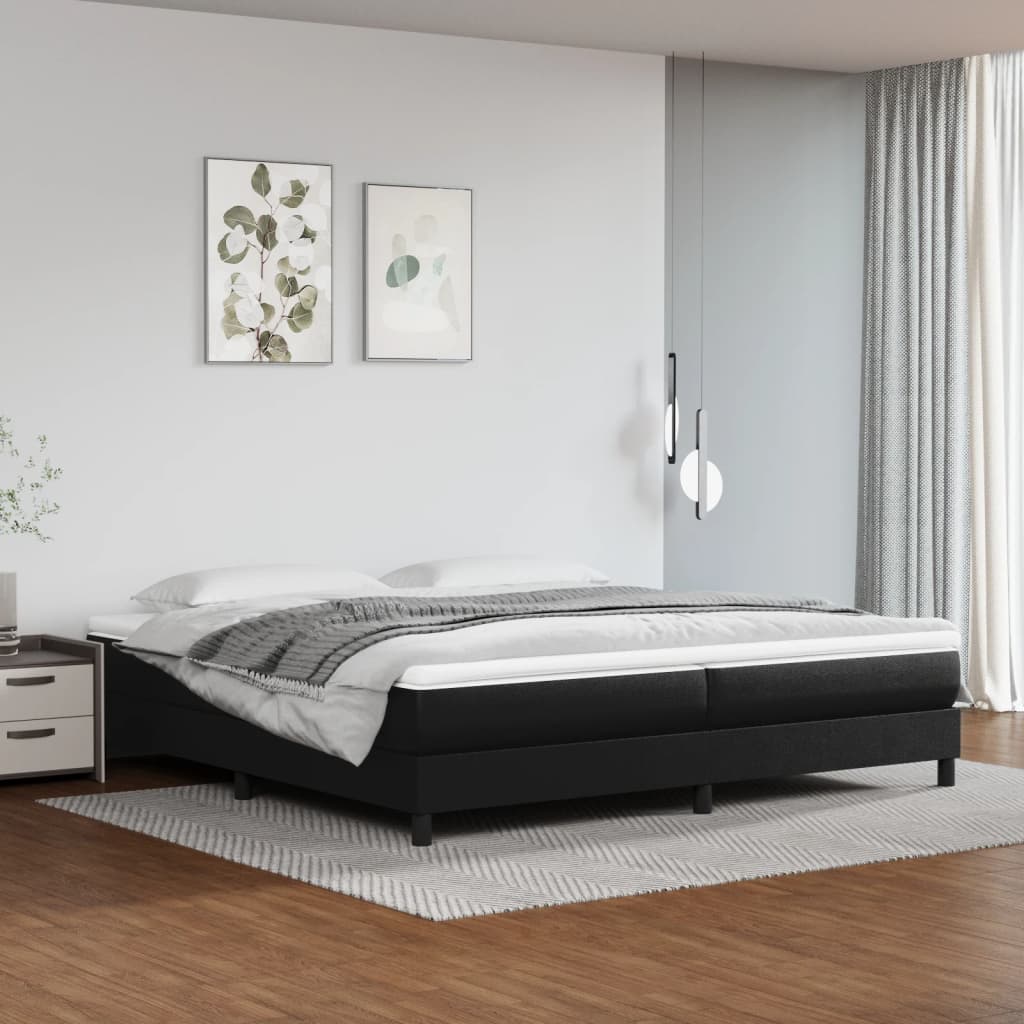 foto del prodotto giroletto a molle nero 200x200 cm in similpelle cod mxl 63825