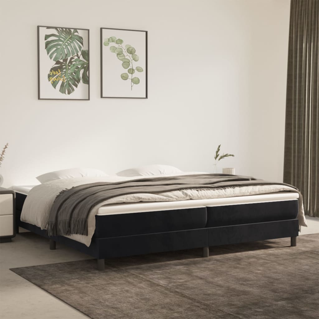 foto del prodotto giroletto a molle nero 200x200 cm in tessuto cod mxl 63274