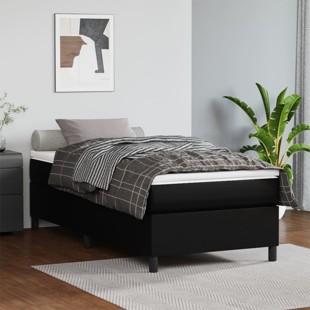 foto del prodotto giroletto a molle nero 80x200 cm in similpelle cod mxl 60227