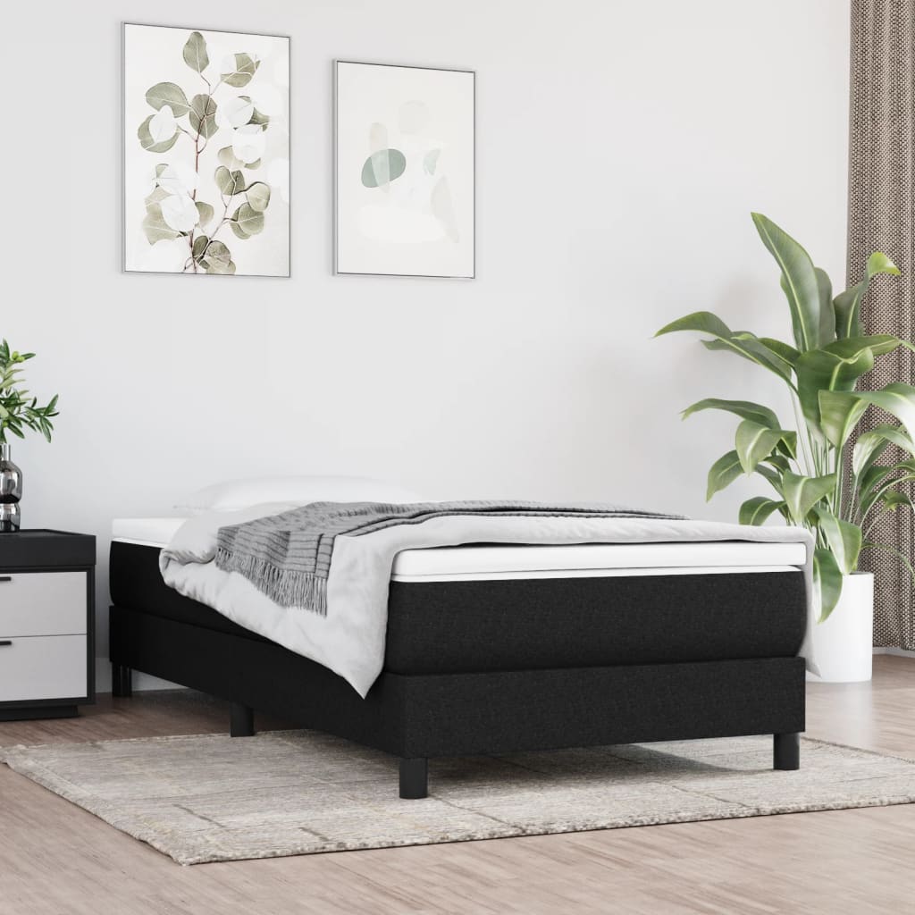 foto del prodotto giroletto a molle nero 80x200 cm in tessuto cod mxl 46610