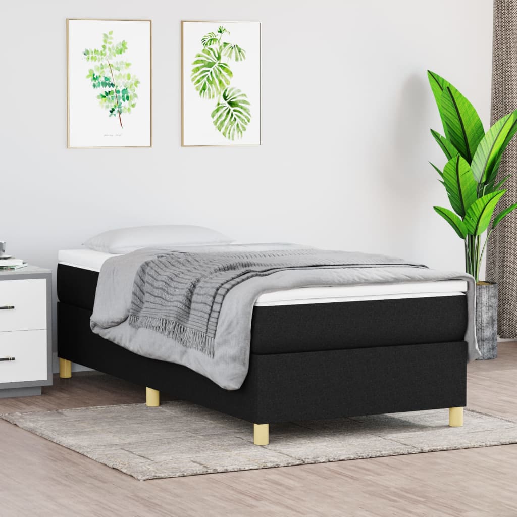 foto del prodotto giroletto a molle nero 90x190 cm in tessuto cod mxl 60421