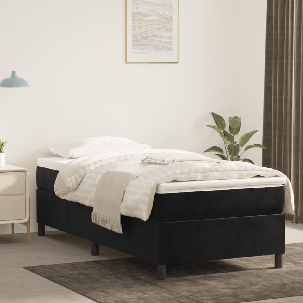 foto del prodotto giroletto a molle nero 90x190 cm in tessuto cod mxl 76355