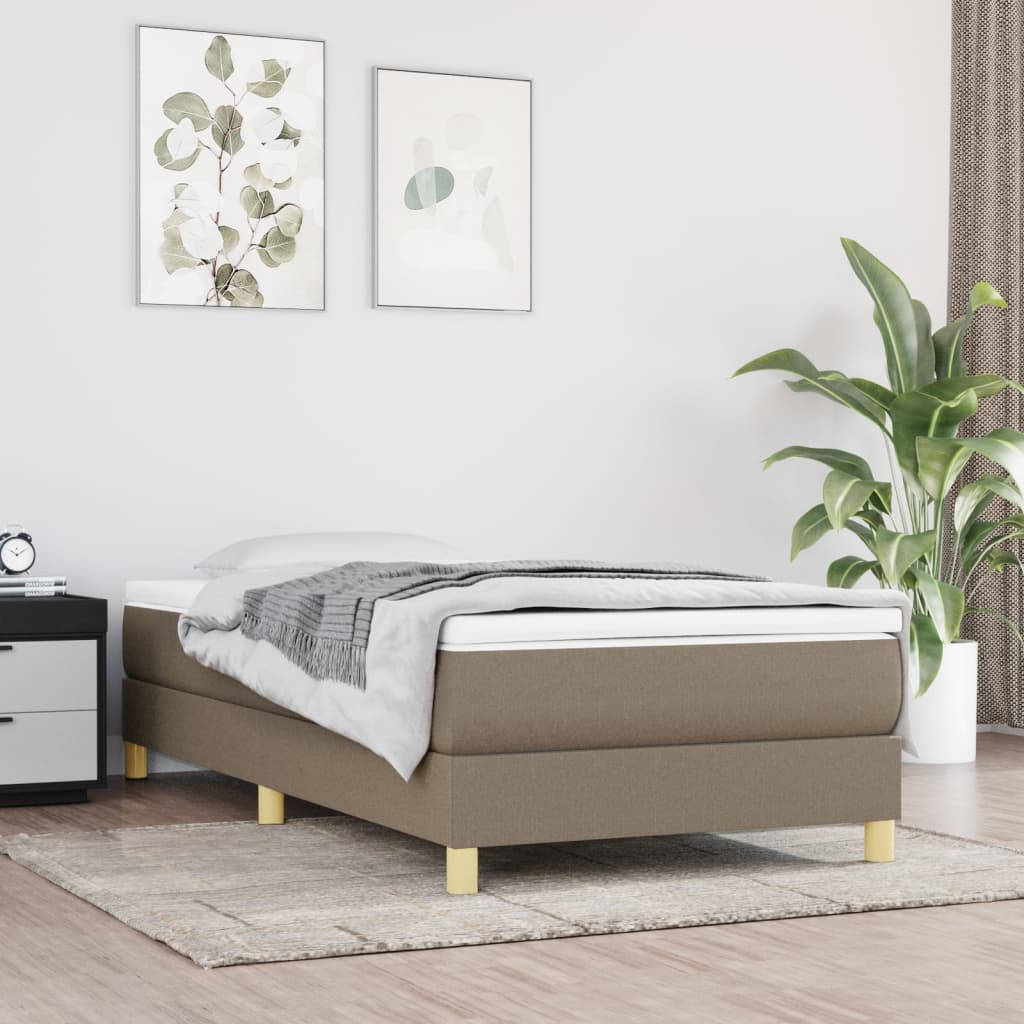 foto del prodotto giroletto a molle tortora 90x200 cm in tessuto cod mxl 62474