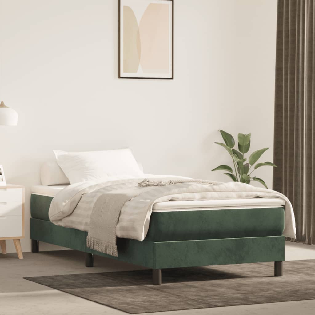 foto del prodotto giroletto a molle verde scuro 100x200 cm in velluto cod mxl 57423
