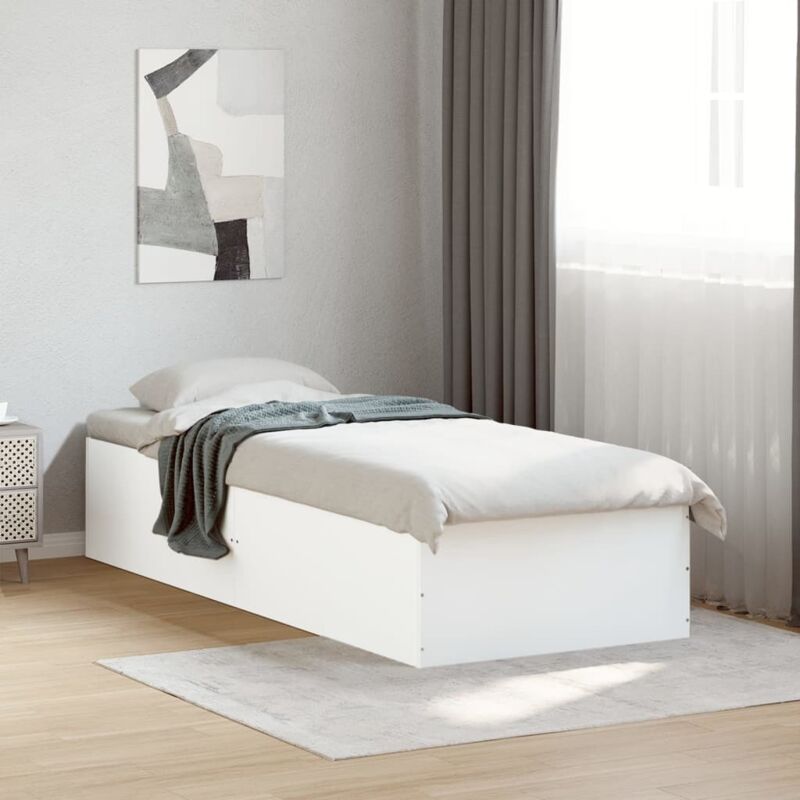 foto del prodotto giroletto bianco 100x200 cm in legno massello - vidaxl