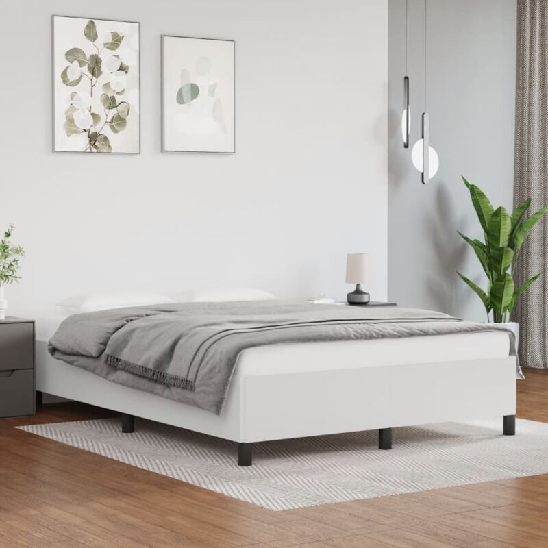 foto del prodotto giroletto bianco 140x190 cm in similpelle vidaxl