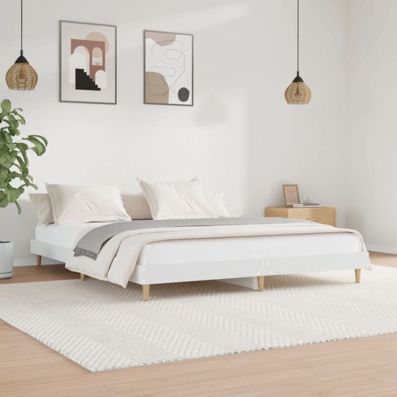 foto del prodotto giroletto bianco 140x200 cm in legno multistrato - vidaxl
