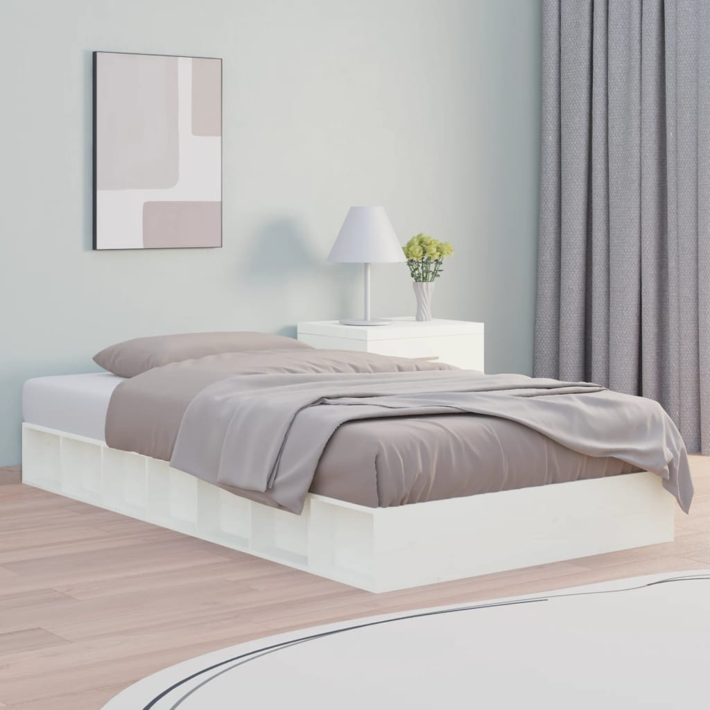 foto del prodotto giroletto bianco 75x190 cm 2ft6 small single in legno massello