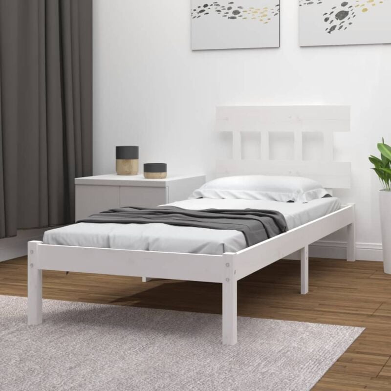 foto del prodotto giroletto bianco in legno massello 100x200 cm vidaxl