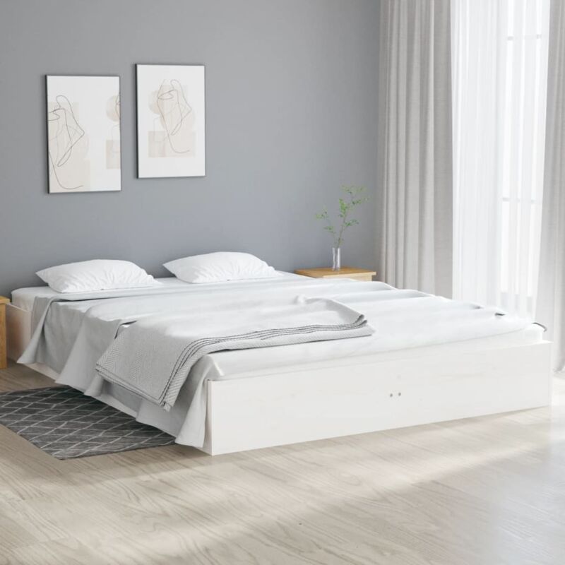 foto del prodotto giroletto bianco in legno massello 135x190 cm double