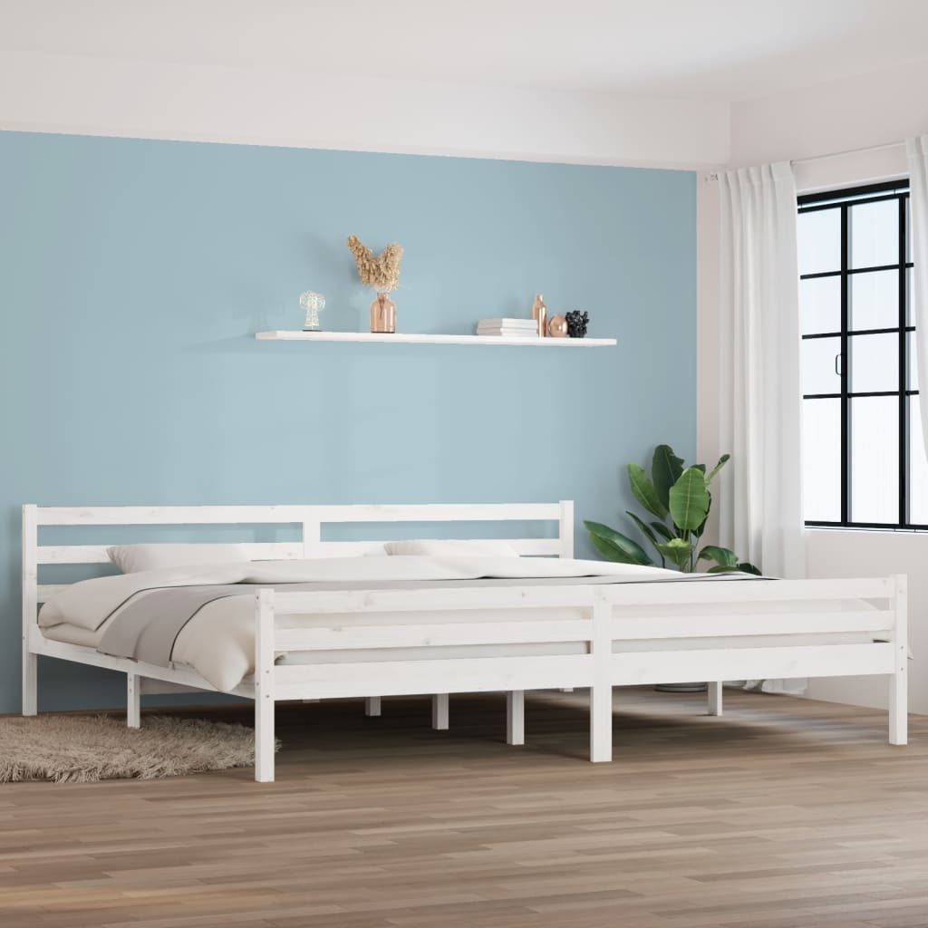 foto del prodotto giroletto bianco in legno massello 180x200 cm 6ft super king cod mxl 55269