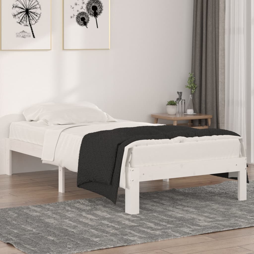 foto del prodotto giroletto bianco in legno massello 90x190 cm 3ft single cod mxl 60637
