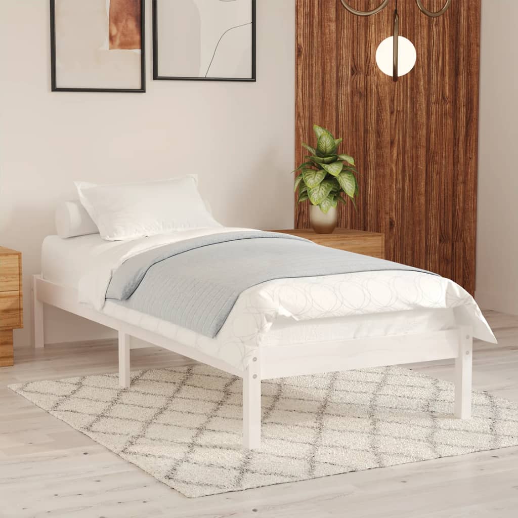 foto del prodotto giroletto bianco in legno massello 90x190 cm 3ft single cod mxl 64063
