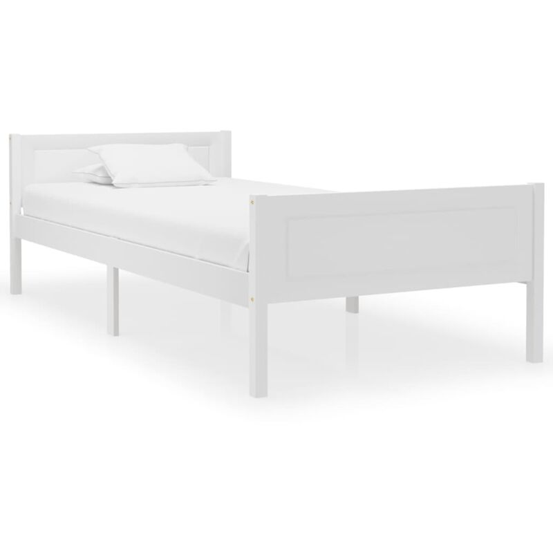 foto del prodotto giroletto bianco in legno massello di pino 100x200 cm vidaxl