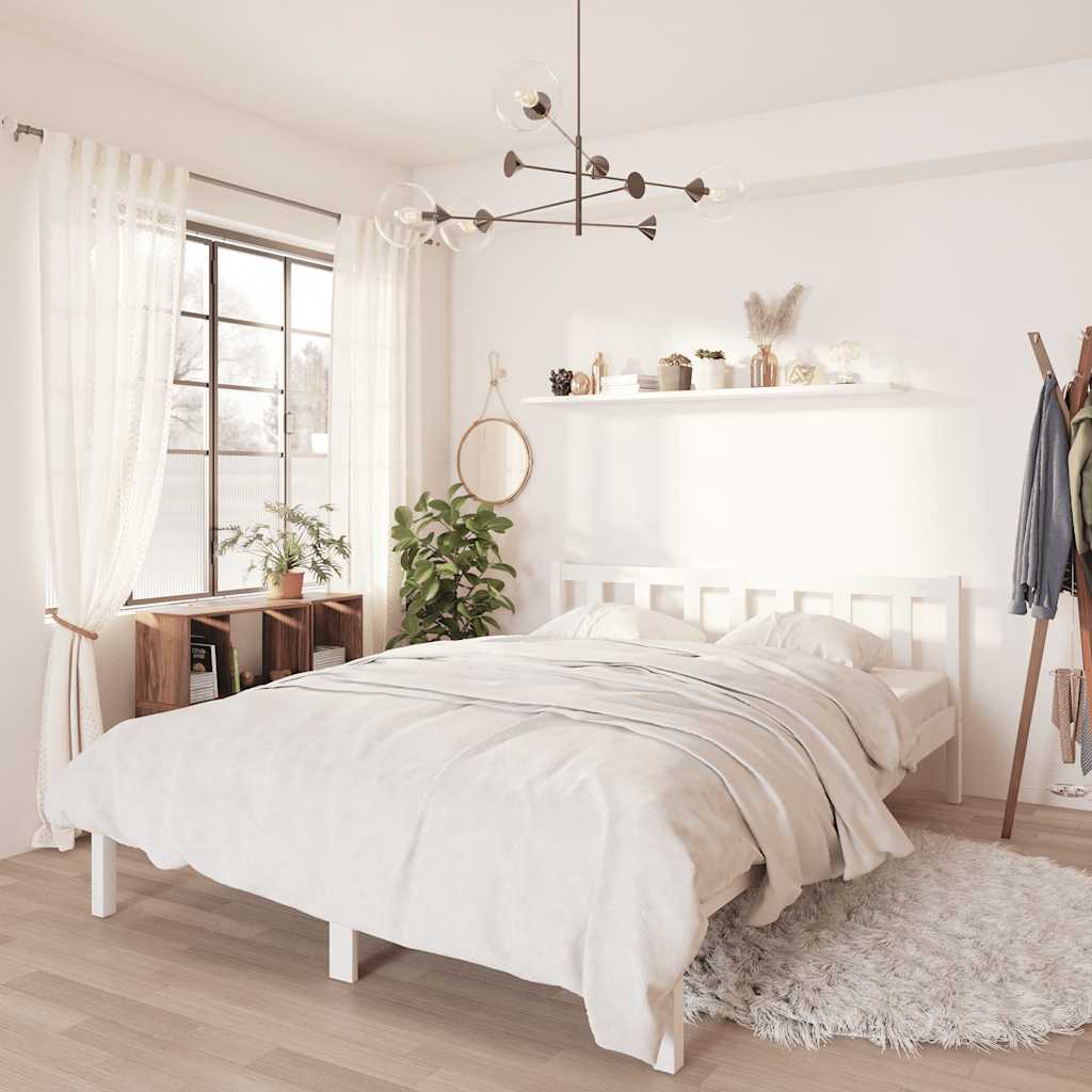 foto del prodotto giroletto bianco in legno massello di pino 160x200 cm cod mxl 64886