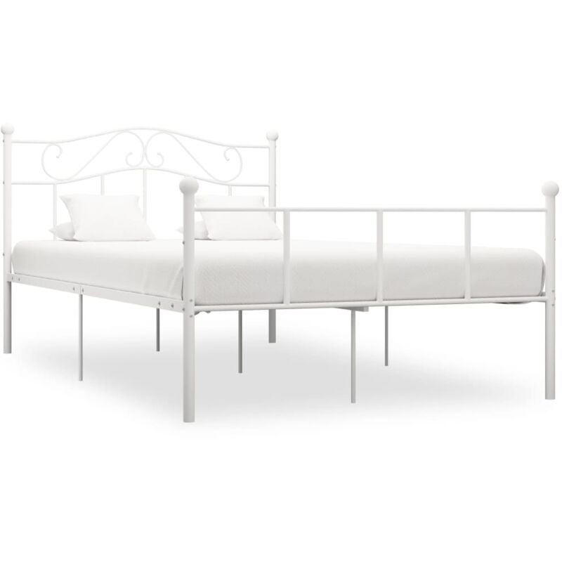 foto del prodotto giroletto bianco in metallo 140x200 cm vidaxl