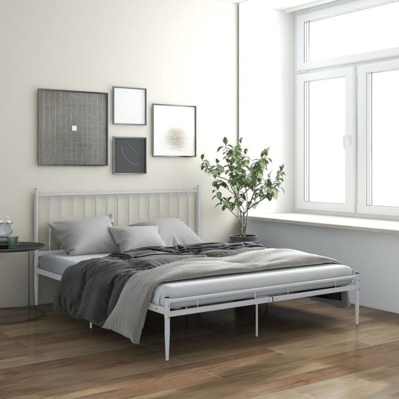foto del prodotto giroletto bianco in metallo 180x200 cm vidaxl