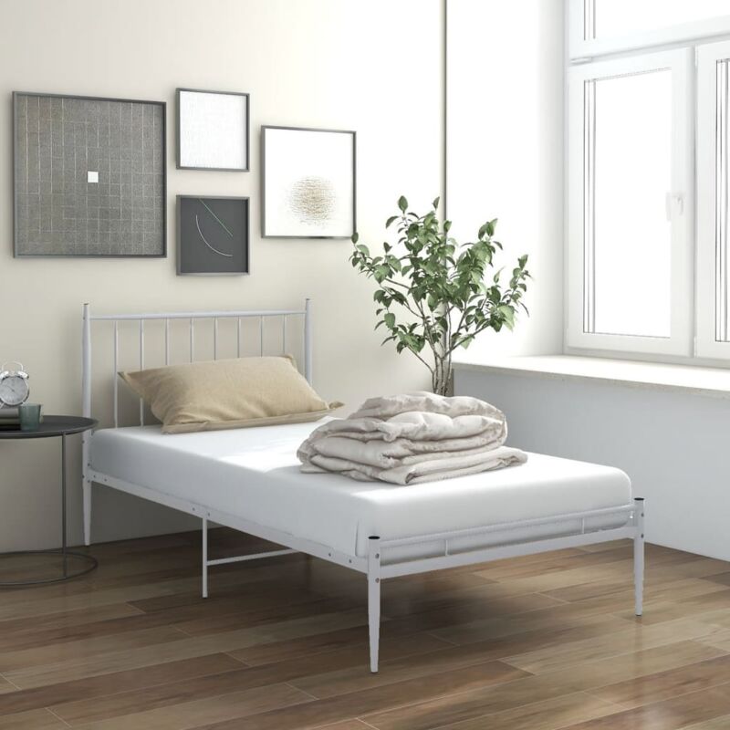 foto del prodotto giroletto bianco in metallo 90x200 cm vidaxl