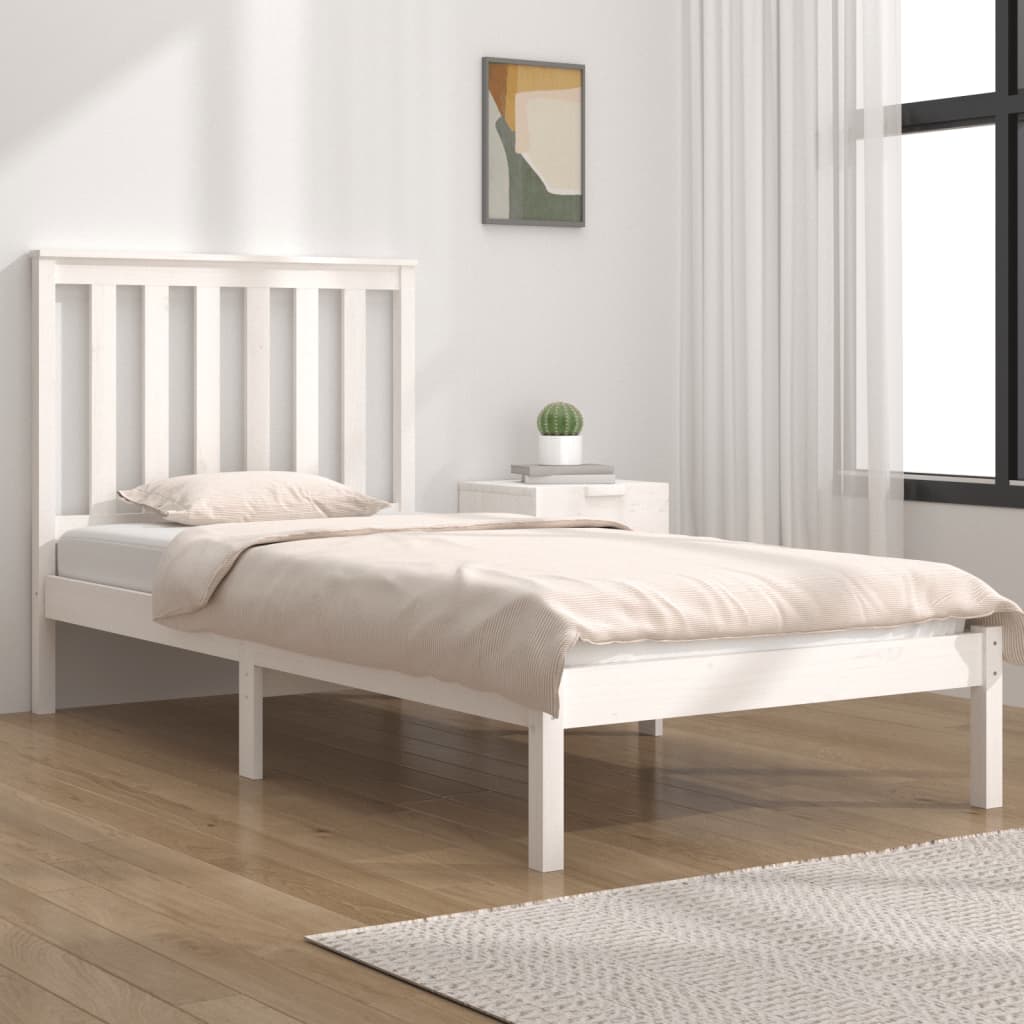 foto del prodotto giroletto bianco legno massello pino 75x190cm 2ft6 small single cod mxl 65141