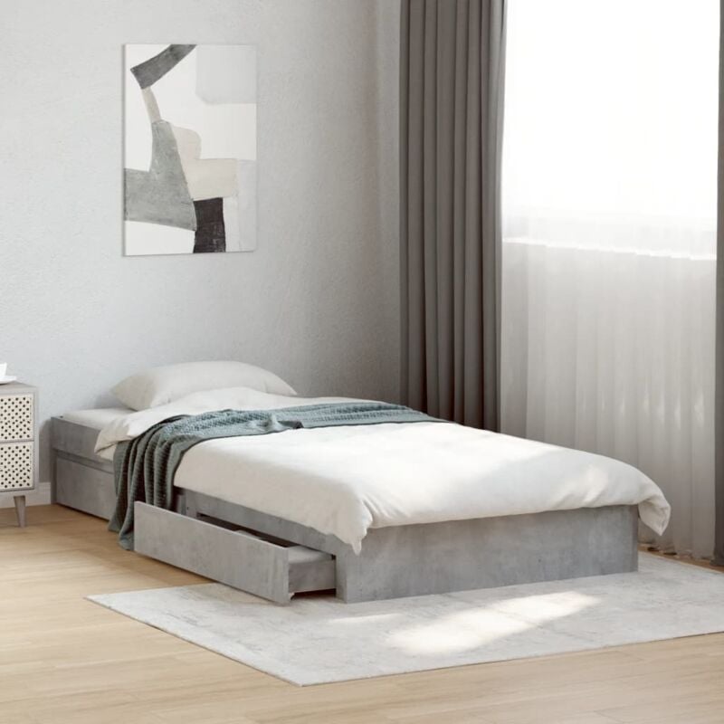 foto del prodotto giroletto cassetti grigio cemento 75x190 cm legno multistrato vidaxl