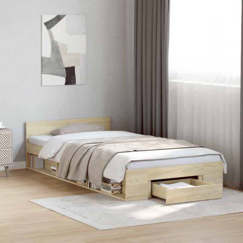 foto del prodotto giroletto cassetto rovere sonoma 100x200 cm legno multistrato vidaxl