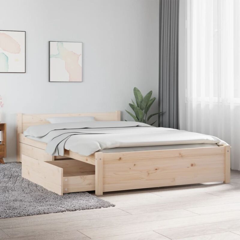 foto del prodotto giroletto con cassetti 120x190 cm small double vidaxl 236202