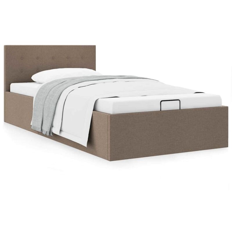 foto del prodotto giroletto con contenitore grigio talpa in tessuto 90x200 cm vidaxl