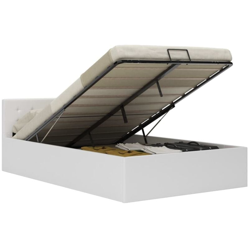 foto del prodotto giroletto con contenitore idraulico bianco similpelle 140x200cm vidaxl
