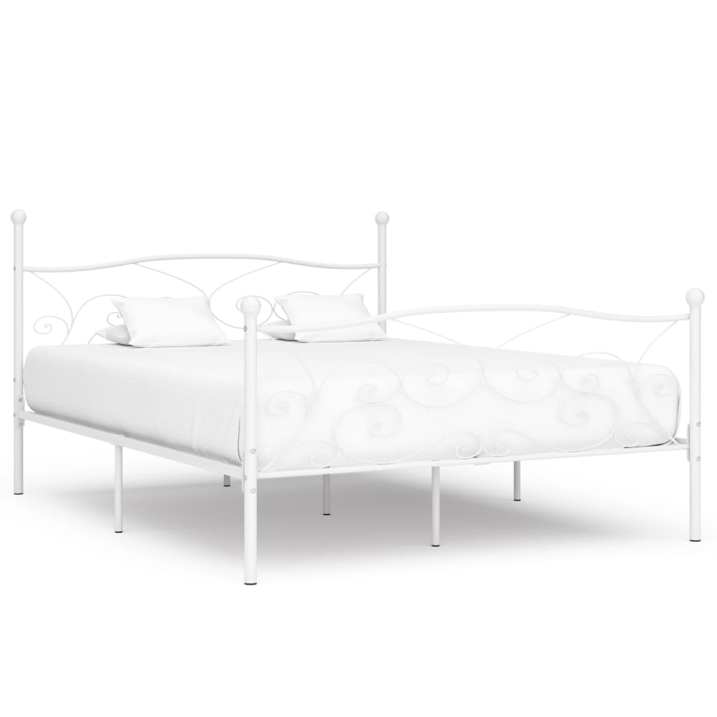 foto del prodotto giroletto con doghe bianco in metallo 180x200 cm cod mxl 60961
