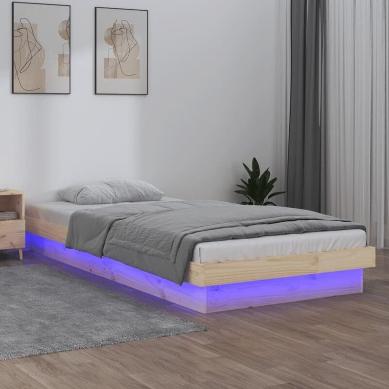 foto del prodotto giroletto con led 100x200 cm in legno massello vidaxl