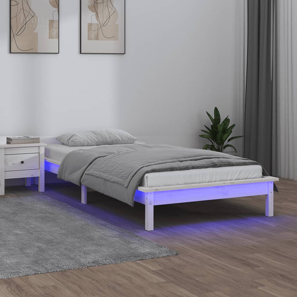 foto del prodotto giroletto con led bianco 100x200 cm in legno massello