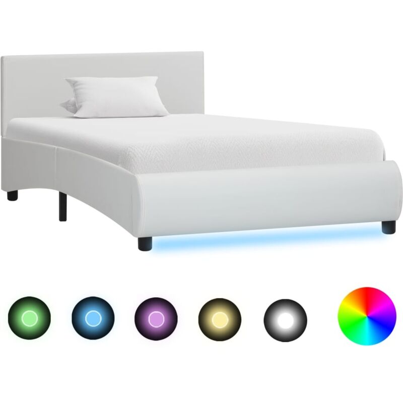 foto del prodotto giroletto con led bianco in similpelle 100x200 cm vidaxl