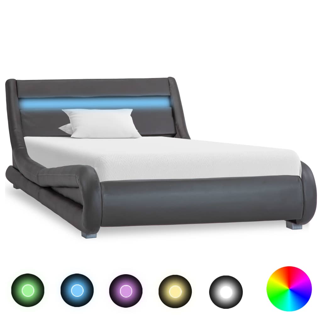 foto del prodotto giroletto con led grigio in similpelle 100x200 cm cod mxl 61498