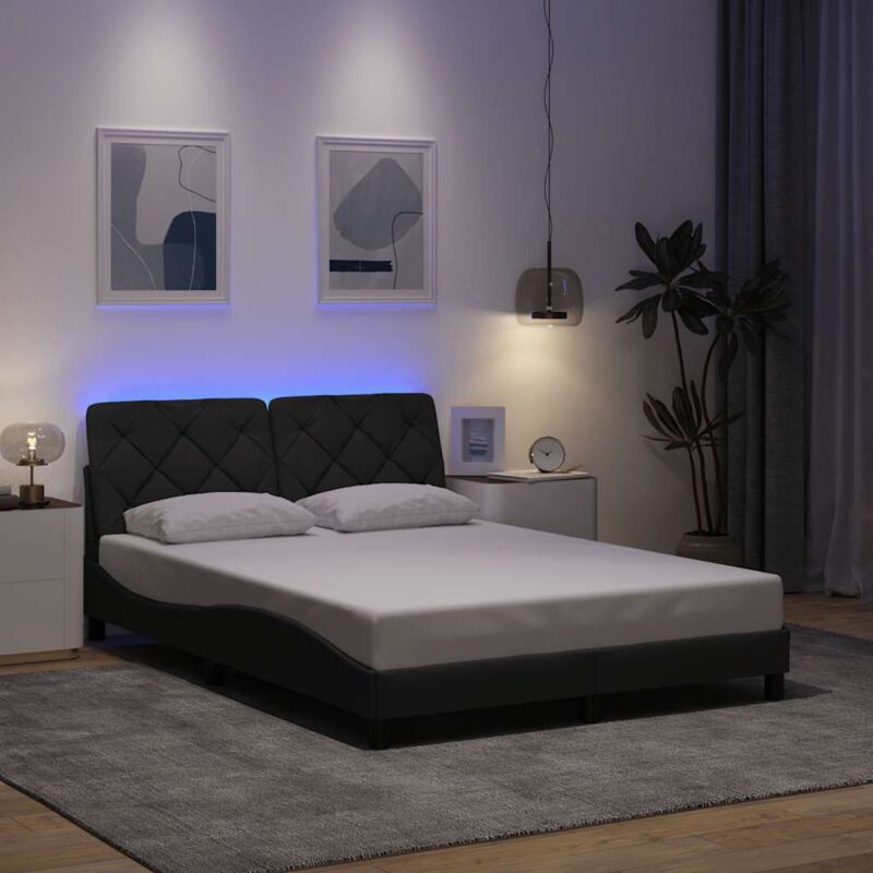 foto del prodotto giroletto con led senza materasso 140x200 cm tessuto vidaxl