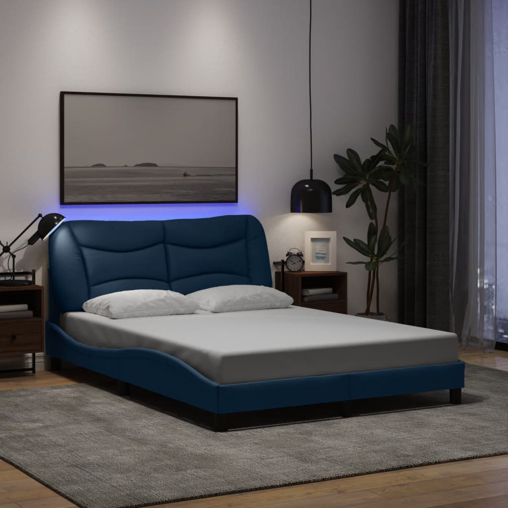foto del prodotto giroletto con luci led blu 140x190 cm in tessutocod mxl 115307