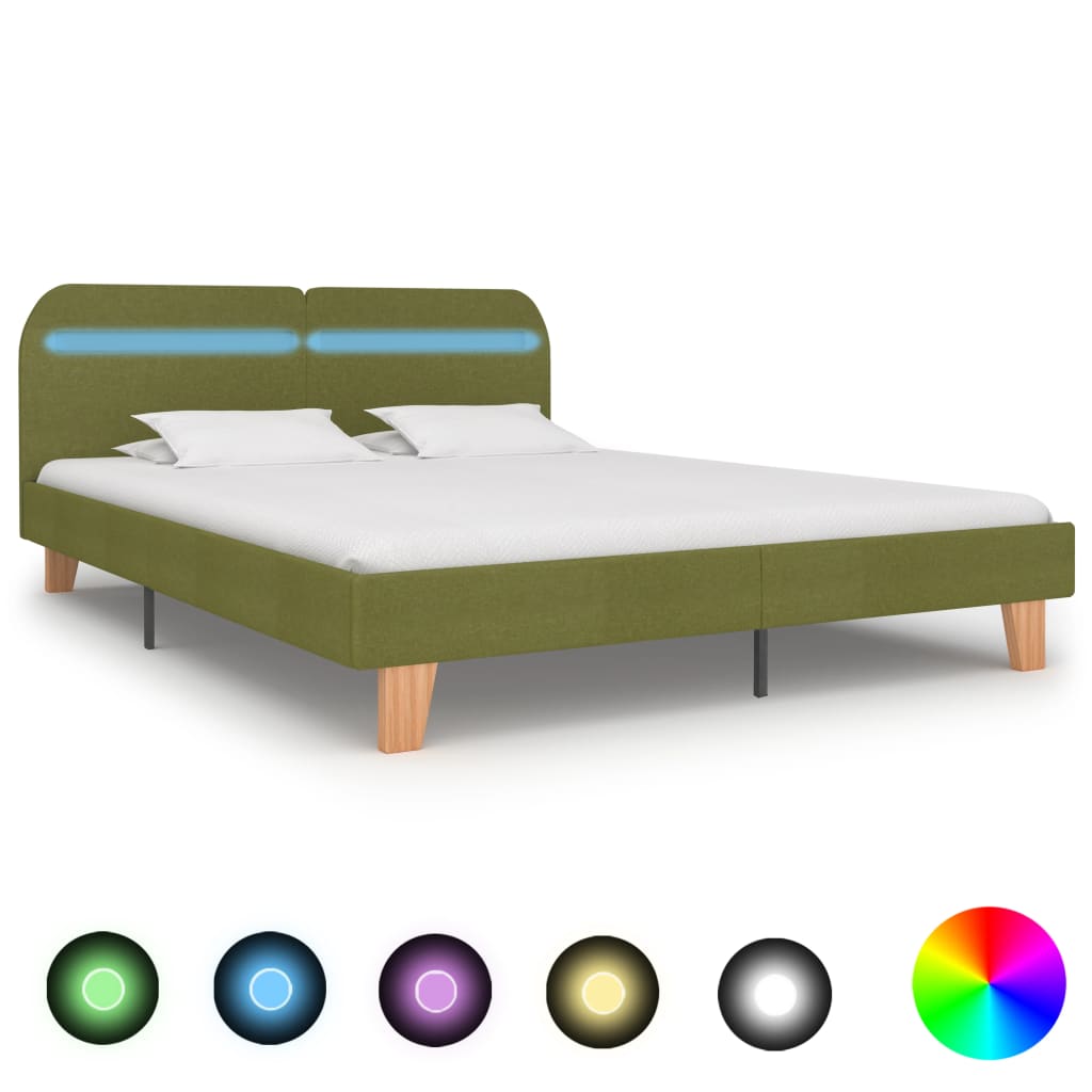 foto del prodotto giroletto con luci led verde in tessuto 160x200 cm cod mxl 61887
