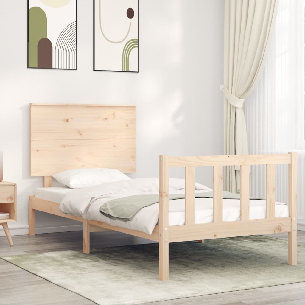 foto del prodotto giroletto con testiera 100x200 cm in legno massellocod mxl 70111