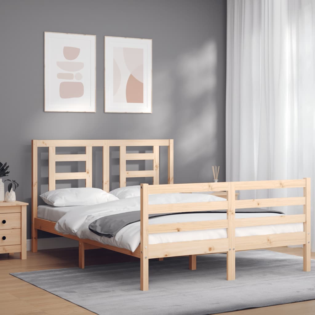 foto del prodotto giroletto con testiera 120x200 cm in legno massellocod mxl 117539